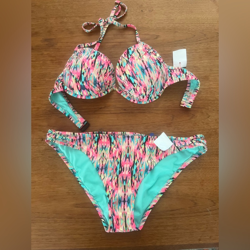 Shade & Shore Multicolor Ikat Bikini 2pc